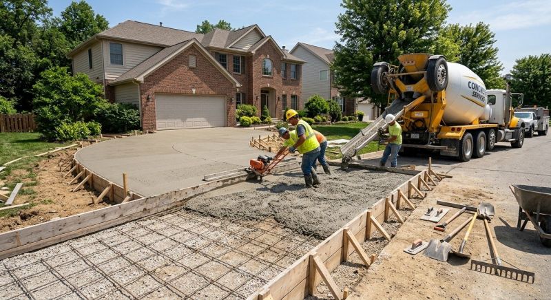 Our team working on Concrete Installation projects in Mcdonough, GA