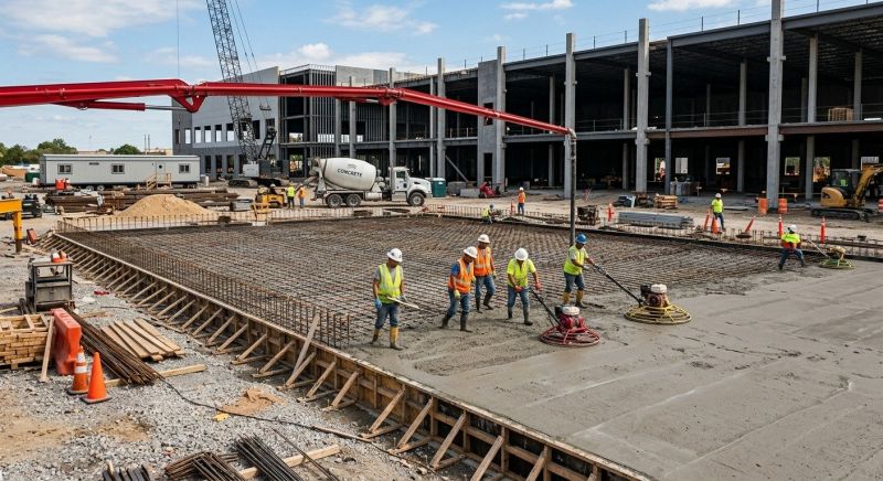 Commercial Slab Installation in Dekalb County, GA